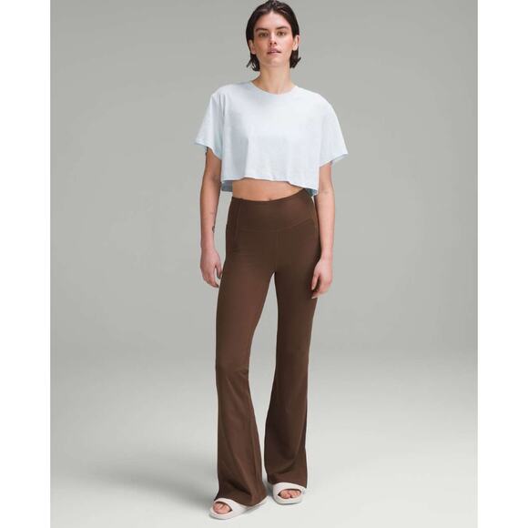 (2) NWT $118 Lululemon Groove High-Rise Split-Hem Flared‎ Pant *Nulu Java - Picture 1 of 6
